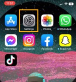 Where to find settings on Apple device