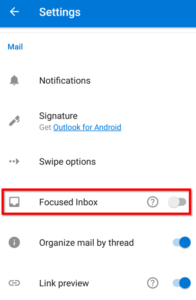 App Focused Inbox
